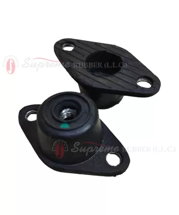 Rubber shock absorber for compressors and engines