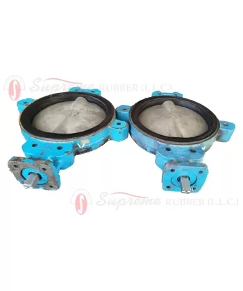 Nitrile rubber lining process for butterfly valves