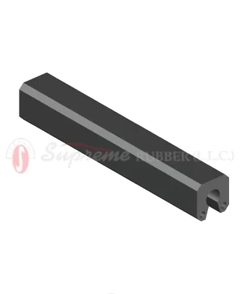 Keyhole fender cross-section showing slotted central groove for bolting