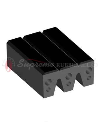 Cross-section profile of a triple-leg M-type rubber fender