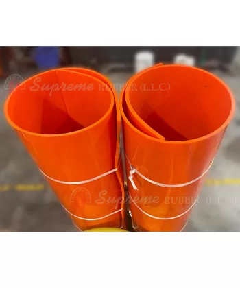 Polyurethane PU sheets, rods, and tubes for industrial use by Supreme Rubber UAE